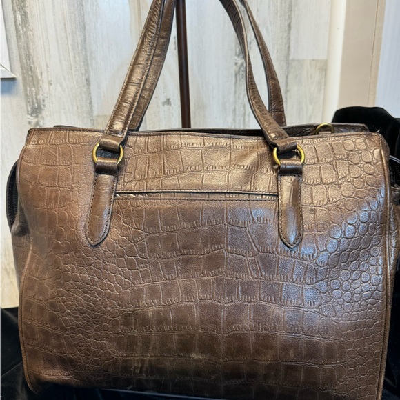Margot New York Taylor Triple Compartment Leather Tote - Picture 2 of 8